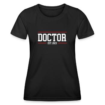 Médecin 2023 - T-shirt sport Femme - noir - Devant - AI Model Female 172 light (172cm)