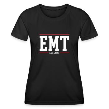 Ambulancier paramédical 2023 - T-shirt sport Femme - noir - Devant - AI Model Female 172 light (172cm)