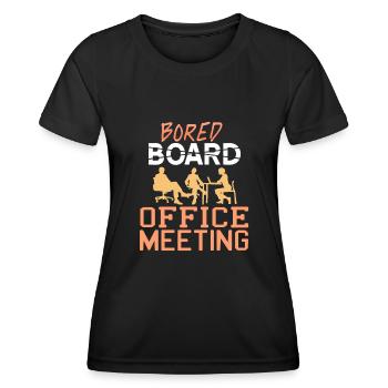 Réunion ennuyée du bureau du conseil d’administration - T-shirt sport Femme - noir - Devant - AI Model Female 172 light (172cm)