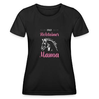 Holsteiner I Pony Horse Saying Motif for Rider - Women's Functional T-Shirt - black - Front - AI Model Female 172 light (172cm)