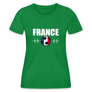 Frankreich Fußball - Frauen Funktions-T-Shirt - Kelly Green - Vorne - AI Model Female 172 dark (172cm)