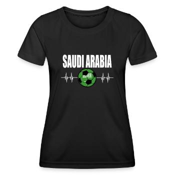 Saudi-arabien Fußball - Frauen Funktions-T-Shirt - Schwarz - Vorne - AI Model Female 172 light (172cm)