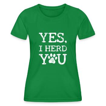 Yes, I guard you - Women's Functional T-Shirt - kelly green - Front - AI Model Female 172 dark (172cm)