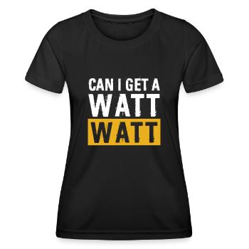 Puis-je obtenir un cadeau d’électricien drôle Watt Watt - T-shirt sport Femme - noir - Devant - AI Model Female 172 light (172cm)
