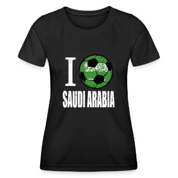 Saudi-arabien Fußball - Frauen Funktions-T-Shirt - Schwarz - Vorne - AI Model Female 172 light (172cm)