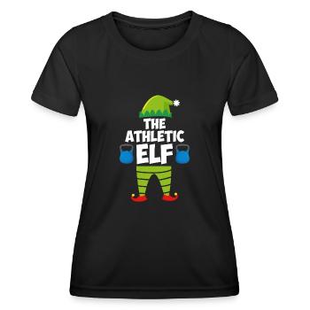 The Athletic Elf Christmas Athletics - Women's Functional T-Shirt - black - Front - AI Model Female 172 light (172cm)