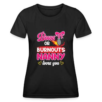 Schleife oder Burnout hab dich lieb Tagesmutter - Frauen Funktions-T-Shirt - Schwarz - Vorne - AI Model Female 172 light (172cm)