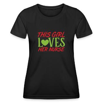 Krankenschwester Krankenhaus Not - Frauen Funktions-T-Shirt - Schwarz - Vorne - AI Model Female 172 light (172cm)
