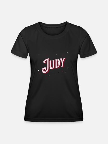 Judy Namen personalisiert - Frauen Funktions-T-Shirt - Schwarz