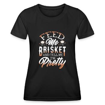 Brisketliebhaber, Briskets, BBQ - Women's Functional T-Shirt - black - Front - AI Model Female 172 light (172cm)