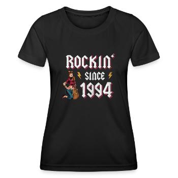 Rockin Since 1994 Rockmusik Fan 28. Geburtstag - Frauen Funktions-T-Shirt - Schwarz - Vorne - AI Model Female 172 light (172cm)
