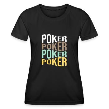 poker - Women's Functional T-Shirt - black - Front - AI Model Female 172 light (172cm)