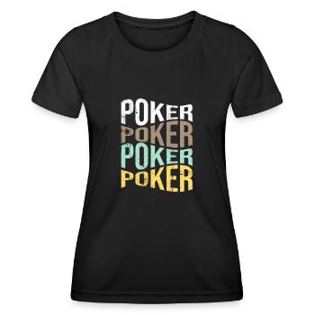 poker - Women's Functional T-Shirt - black - Front - AI Model Female 172 light (172cm)