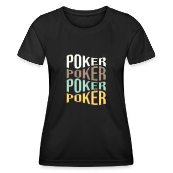 poker - T-shirt sport Femme - noir - Devant - AI Model Female 172 light (172cm)
