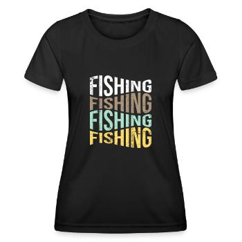 Angling - Women's Functional T-Shirt - black - Front - AI Model Female 172 light (172cm)