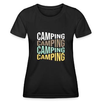 camp - T-shirt sport Femme - noir - Devant - AI Model Female 172 light (172cm)