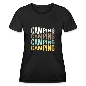 camp - T-shirt sport Femme - noir - Devant - AI Model Female 172 light (172cm)