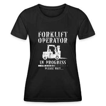 Certified Forklift Truck Operator - Frauen Funktions-T-Shirt - Schwarz - Vorne - AI Model Female 172 light (172cm)