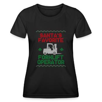 Certified Forklift Truck Operator - Frauen Funktions-T-Shirt - Schwarz - Vorne - AI Model Female 172 light (172cm)