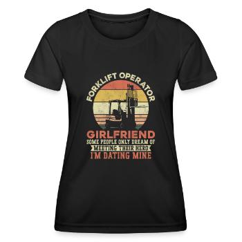 Certified Forklift Truck Operator - Frauen Funktions-T-Shirt - Schwarz - Vorne - AI Model Female 172 light (172cm)