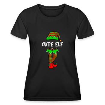 Cute Elf Sweet Elf Girlfriend Elf Woman - Women's Functional T-Shirt - black - Front - AI Model Female 172 light (172cm)
