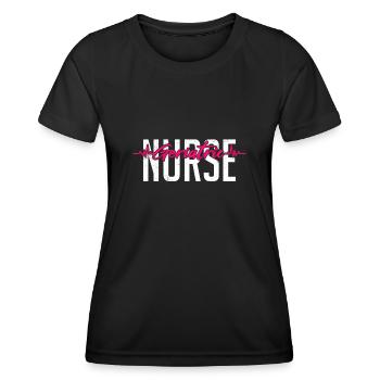 Altenpflegerin mit Leidenschaft Altenpfleger - Frauen Funktions-T-Shirt - Schwarz - Vorne - AI Model Female 172 light (172cm)