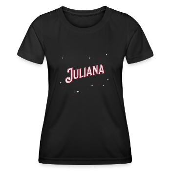 Prénom Juliana personnalisé - T-shirt sport Femme - noir - Devant - AI Model Female 172 light (172cm)