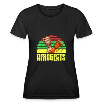 Genre soul de batterie afrobeat - T-shirt sport Femme - noir - Devant - AI Model Female 172 light (172cm)