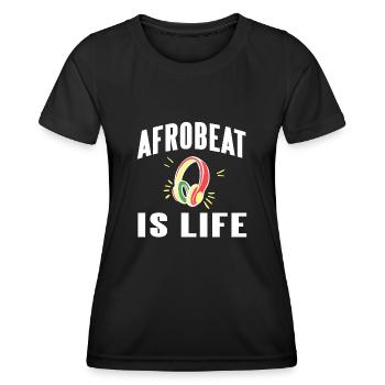 Arobeat, c’est la vie - T-shirt sport Femme - noir - Devant - AI Model Female 172 light (172cm)