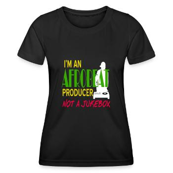 Je suis un producteur d’afrobeat, pas un jukebox - T-shirt sport Femme - noir - Devant - AI Model Female 172 light (172cm)