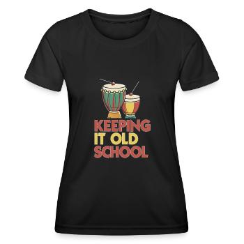 Afrobeat - Garder la vieille école - T-shirt sport Femme - noir - Devant - AI Model Female 172 light (172cm)