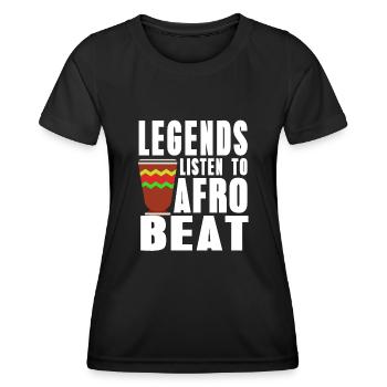 Les légendes écoutent l’afrobeat - T-shirt sport Femme - noir - Devant - AI Model Female 172 light (172cm)