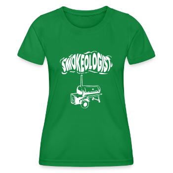 Smokoligist, BBQ, Grill, - Frauen Funktions-T-Shirt - Kelly Green - Vorne - AI Model Female 172 dark (172cm)