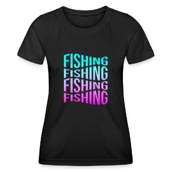 Angling - Women's Functional T-Shirt - black - Front - AI Model Female 172 light (172cm)