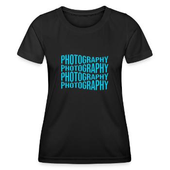 Fotografie - Frauen Funktions-T-Shirt - Schwarz - Vorne - AI Model Female 172 light (172cm)