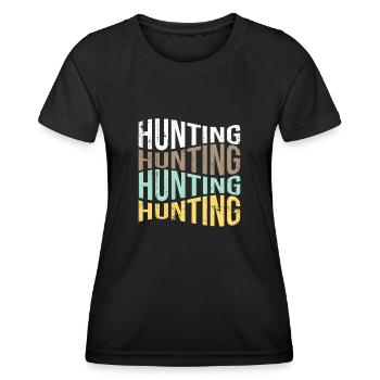 Hunt - Women's Functional T-Shirt - black - Front - AI Model Female 172 light (172cm)