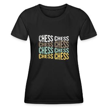 Schach - Frauen Funktions-T-Shirt - Schwarz - Vorne - AI Model Female 172 light (172cm)