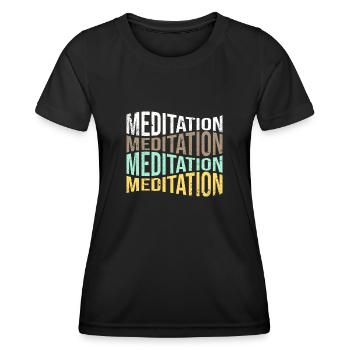 meditation - Frauen Funktions-T-Shirt - Schwarz - Vorne - AI Model Female 172 light (172cm)