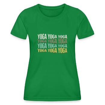 Yoga - T-shirt sport Femme - vert - Devant - AI Model Female 172 dark (172cm)