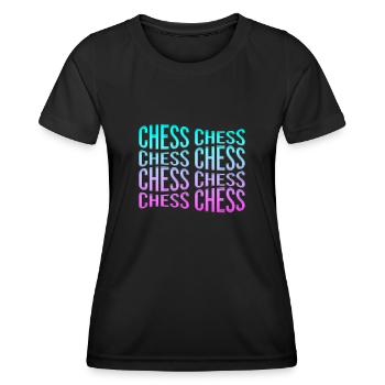 Schach - Frauen Funktions-T-Shirt - Schwarz - Vorne - AI Model Female 172 light (172cm)