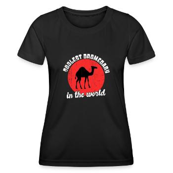 Dicton de dromadaire cool - T-shirt sport Femme - noir - Devant - AI Model Female 172 light (172cm)
