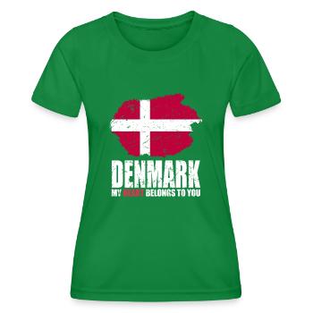 Drapeau du Danemark - T-shirt sport Femme - vert - Devant - AI Model Female 172 dark (172cm)