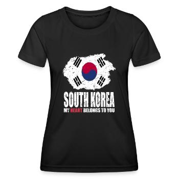South Korea Flag - Women's Functional T-Shirt - black - Front - AI Model Female 172 light (172cm)