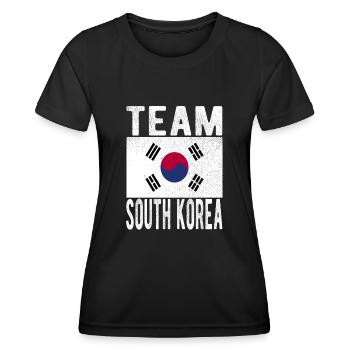 South Korea Flag - Women's Functional T-Shirt - black - Front - AI Model Female 172 light (172cm)