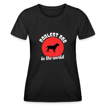 Cooler Hund Spruch - Frauen Funktions-T-Shirt - Schwarz - Vorne - AI Model Female 172 light (172cm)
