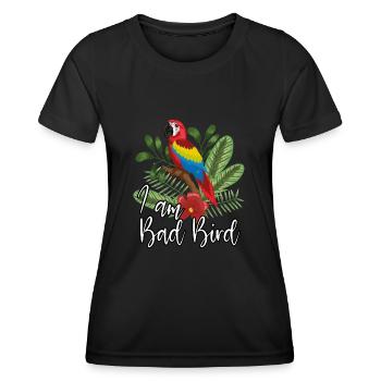 Je suis un oiseau maléfique - T-shirt sport Femme - noir - Devant - AI Model Female 172 light (172cm)