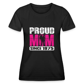 Proud Mom Since 1975 - Women's Functional T-Shirt - black - Front - AI Model Female 172 light (172cm)