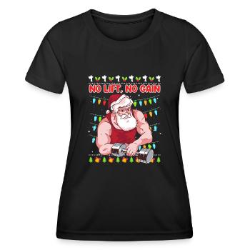 No Lift no Gain Bodybuilder - T-shirt sport Femme - noir - Devant - AI Model Female 172 light (172cm)