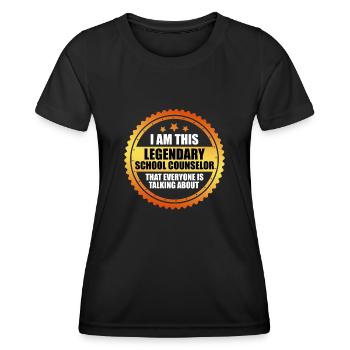 Inclusion Je suis le légendaire compagnon d’école - T-shirt sport Femme - noir - Devant - AI Model Female 172 light (172cm)