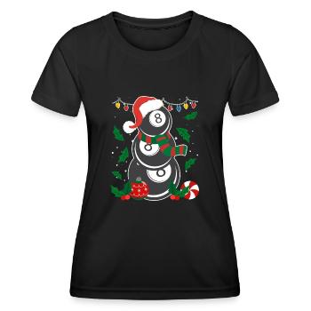 8-Ball Billard Spieler Billiard - Frauen Funktions-T-Shirt - Schwarz - Vorne - AI Model Female 172 light (172cm)